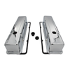 Speco Chevy 283-350 SBC Chrome Valve Covers with Rubber Gaskets & Grommets Kit