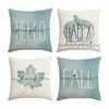 Catzon 4 Pcs Linen Throw Pillow Covers Autumn for Home
