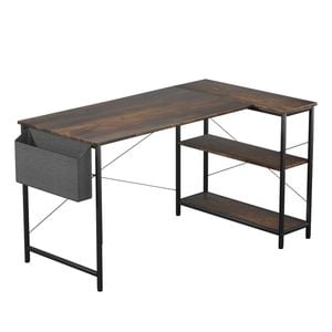 Levede 120CM L-Shaped Office Desk Brown