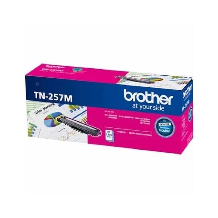 Brother Tn-257m High Yield Magenta Toner - 2,300 Pages