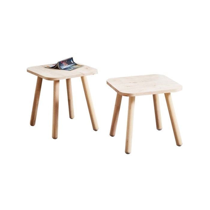 Natural Signature Small Raw Natural 2 Piece Couple Coffee Table Set