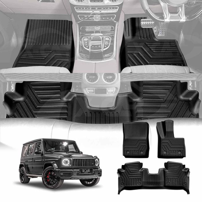 3d Floor Mats For Mercedes-benz G-class W463 2019-onwards Heavy Duty All Weather Car Mats Carpet Liner Set