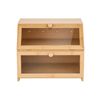 Artiss Bamboo Bread Box 2-Tier Food Storage Container 39cm Natural