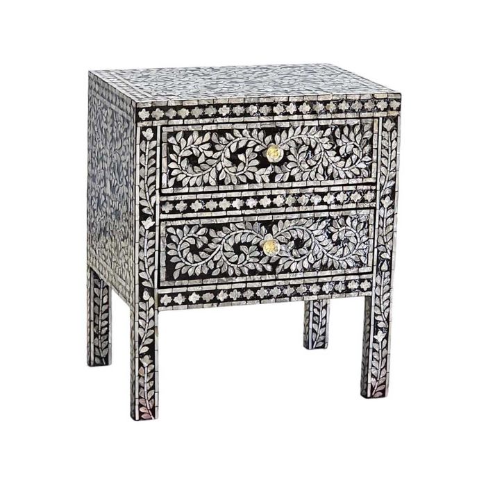 Mother Of Pearl Midnight Shimmer Bedside Table