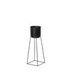 Rogue Apex Pot with Stand - Black 23x23x65cm