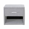Nicole Fabric Bedside Table with LED light