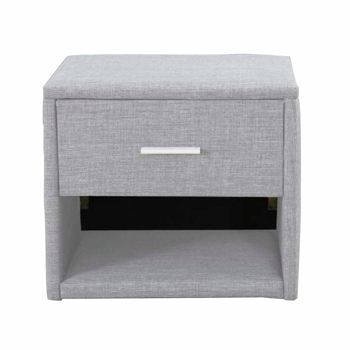 Nicole Fabric Bedside Table with LED light