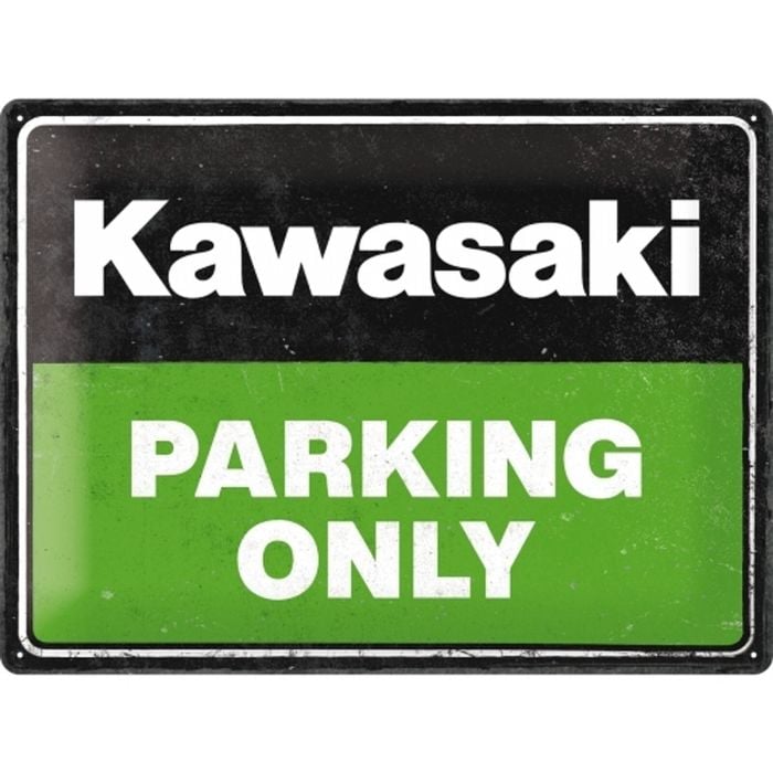 Nostalgic-Art 30x40cm Large Sign Kawasaki Parking Only