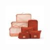 M Square Fashion Design Travel Packing Organizer Business Trip Storage Bags 7pcs Set Red