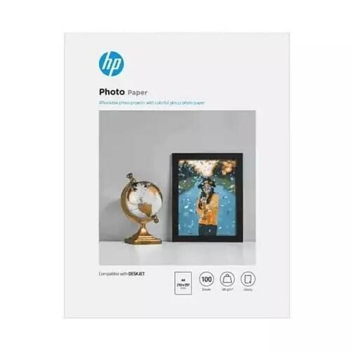 HP Everyday Thermal, Inkjet Photo Paper - A4 - 210 mm x 297 mm - 180 g/m² Grammage - Semi Gloss - 100 Sheet