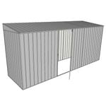 Build-A-Shed 1.2 x 4.5 x 2.0m Skillion Single Hinged Side Door Shed - Zinc