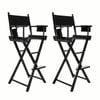 La Bella 2 Set Black Folding Tall Chair DARK HUMOR Movie Director 76cm