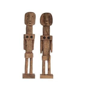 Amalfi Kadi Sculptures Set/2 Natural 11.5x9x59cm/12.5x9x65cm