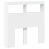 vidaXL Headboard Cabinet with LED Bed Cabinet Header Backboard White 100 cm