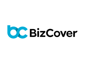 BizCover logo featuring a blue “bc” symb