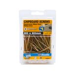 Zenith 8G x 60mm Countersunk Rib Head Chipboard Screws - 50 Pack