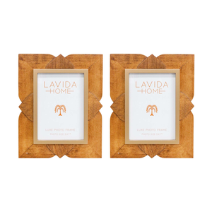 2pk Lvd 5x7 Inch Moroque Luxe Table/wall Decor Picture/photo Frame 26x20.5x2cm