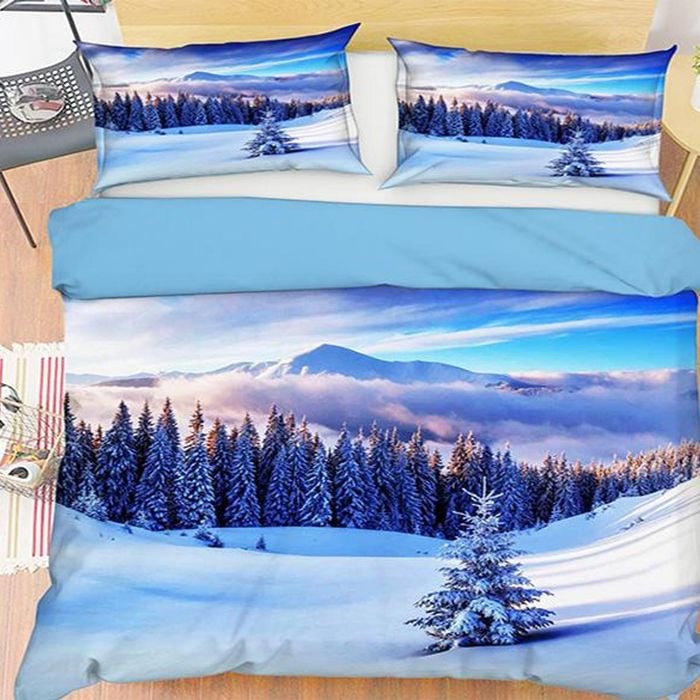 3D Snow Woods 021 Bedding Set Pillowcases Quilt Duvet Cover Set Queen King