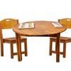 Acacia Round Table 90cm & 2 Stacking Chairs