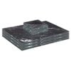 12pc Glass Placemats & Square Coasters Set - 30 x 20cm - Black Marble Effect - Dining Table Protection Place Mats Coasters