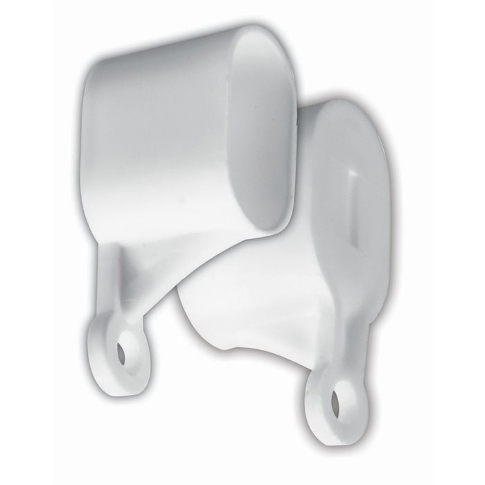 Windoware White Curtain Extendable Rod Caps - 2 Pack