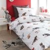 Bedding House Single White Cute Cats Multi Cotton Quilt Cover Set - Single Bed