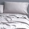 Park Avenue 500TC King Bed Natural Cotton Fitted/Flat Sheet/Pillowcases Silver