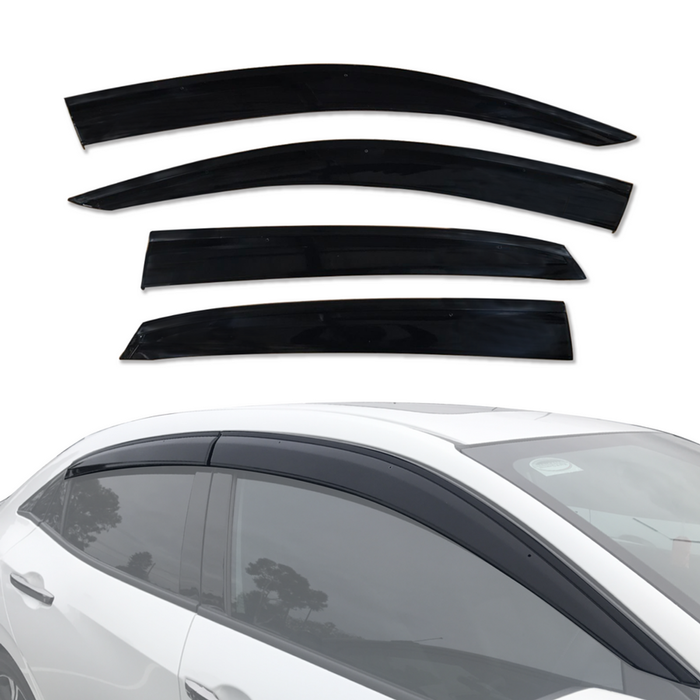 AUSGO Injection Weather Shields for Honda Civic Hatch 10th 2017-2021 Weathershields Window Visors Wind Deflectors