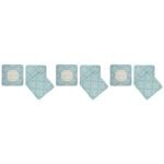 3x 4pc LVD MDF/Cork Damask Coasters 10x10cm - Sky Blue