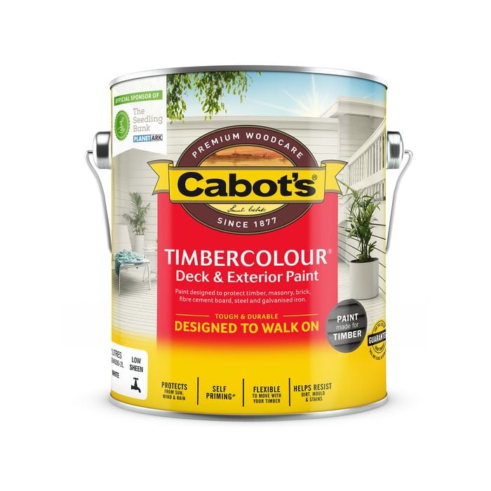 Cabot's 2L White Timbercolour Deck And Exterior Paint