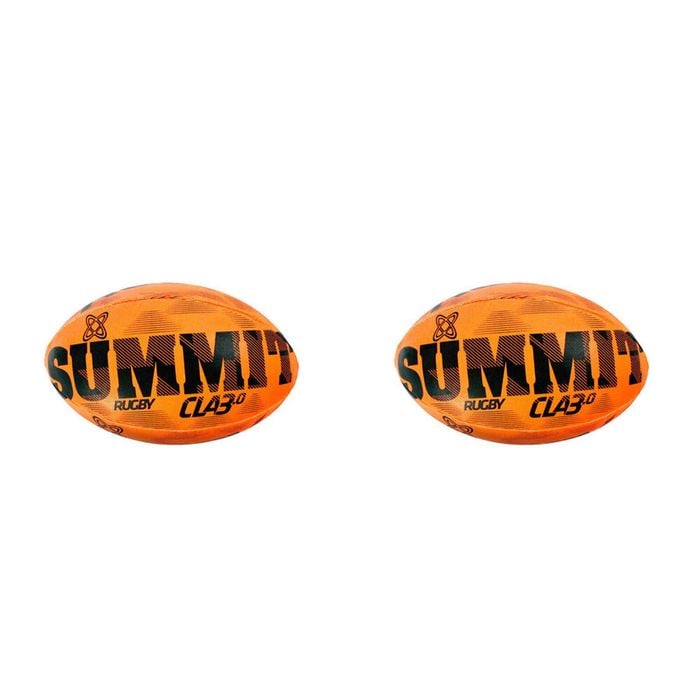 2PK Summit Global Classic Grip Rugby Union Ball Size 5 - Orange