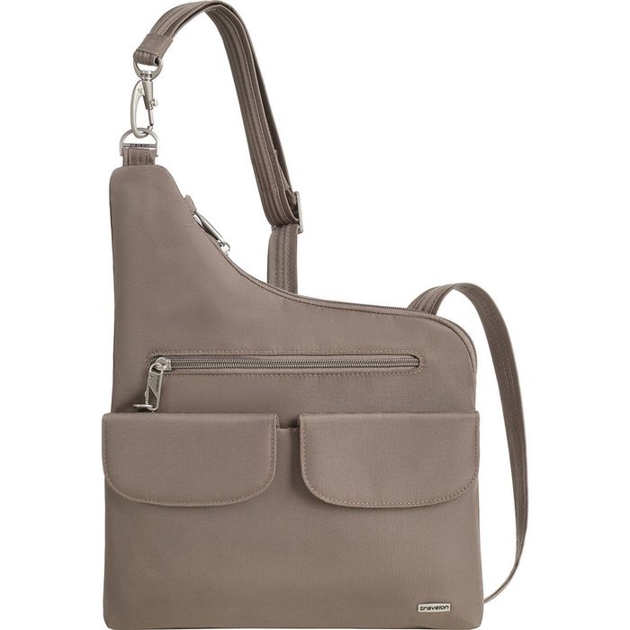 Travelon Classic Anti-Theft Crossbody Bag in Hazelnut