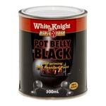White Knight 500ml Pot Belly Black High Temp Heat Resistant Paint