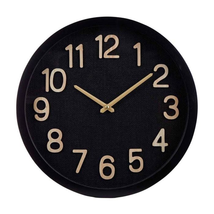 Amalfi Cunene Weave Wall Clock Black