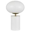 Telbix Notal Contemporary Table Desk Lamp Light Metal Glass White Satin