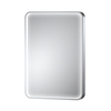 Barelli 900 x 600mm Brushed Nickel Signature Framed Rectangular With Curved Edges LED Mirror