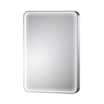 Barelli 900 x 600mm Brushed Nickel Framed Signature Rectangular With Curved Edges LED Mirror