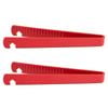 2x Butterie Plastic Toaster Kitchen Tongs Cooking Utensil Red 24x8.7cm