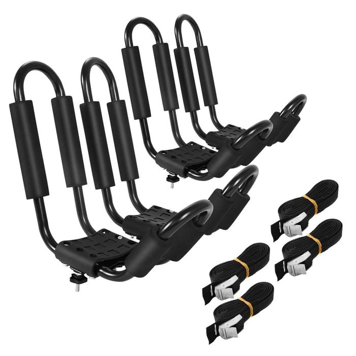 Costway 4pcs U-bar Kayak Racks Car Roof Carrier Holder