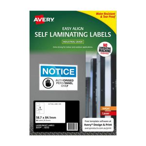 Avery Self Laminating Label 5pcs (59x84mm)