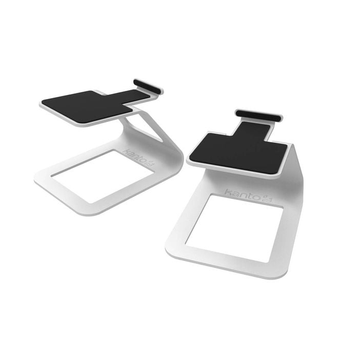 Kanto SE2W Elevated Desktop Speaker Stands for Small Speakers - White, Pair
