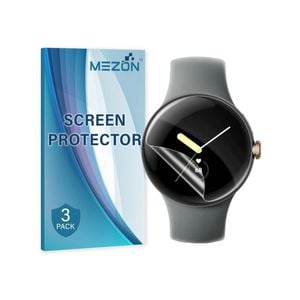 3 Pack MEZON Google Pixel Watch Ultra Clear TPU Film Screen Protectors
