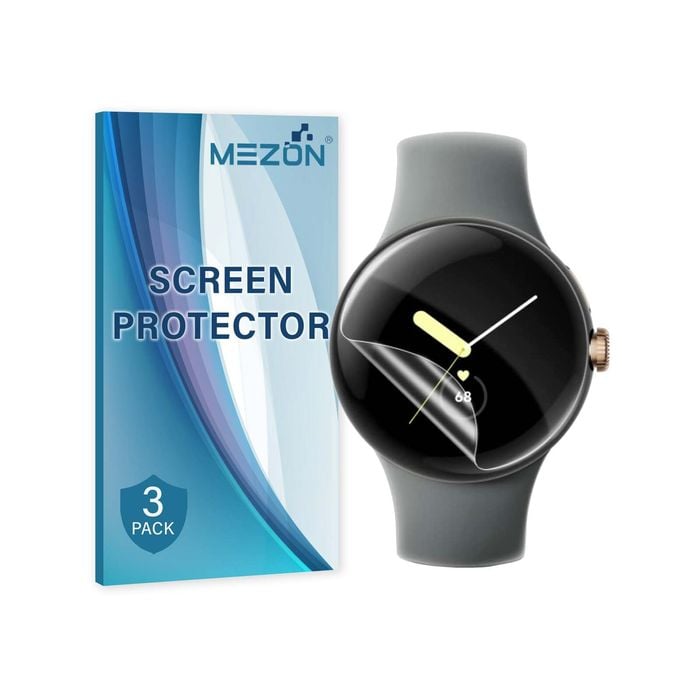 3 Pack MEZON Google Pixel Watch Ultra Clear TPU Film Screen Protectors