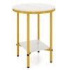 Costway Modern End Table Accent Side Table Nightstand Storage Shelf