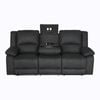 Anderson 3 Seater Fabric Electric Recliner Sofa Lounge Chair Jet Dark Grey