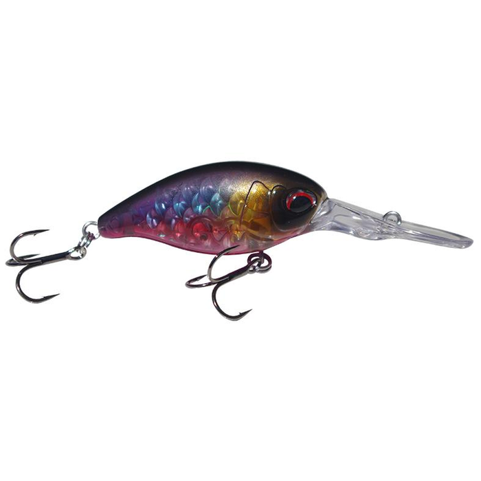 Profishent Rucus 41mm Micro Crankbait Hard Body Fishing Lure Brown Blue Purple Silver