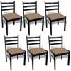 vidaXL 6x Dining Chairs Brown Velvet Dining Room Kitchen Side Chair