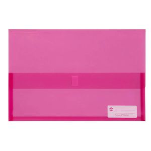 Marbig Translucent Document Wallet (Foolscap) (Pink)