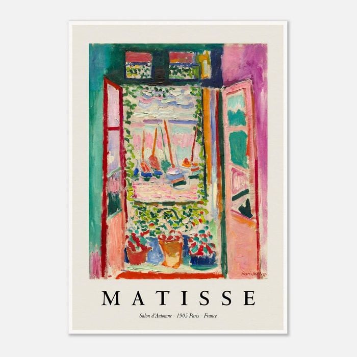 Galrie Henri Matisse Open Window Art Print - Elegant Home Decor, Poster Only, 50 x 70cm (20 x 28inch)