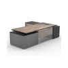 Modern Furniture PHOENIX Executive Desk with Left Return 2.8M - Warm Oak & Black